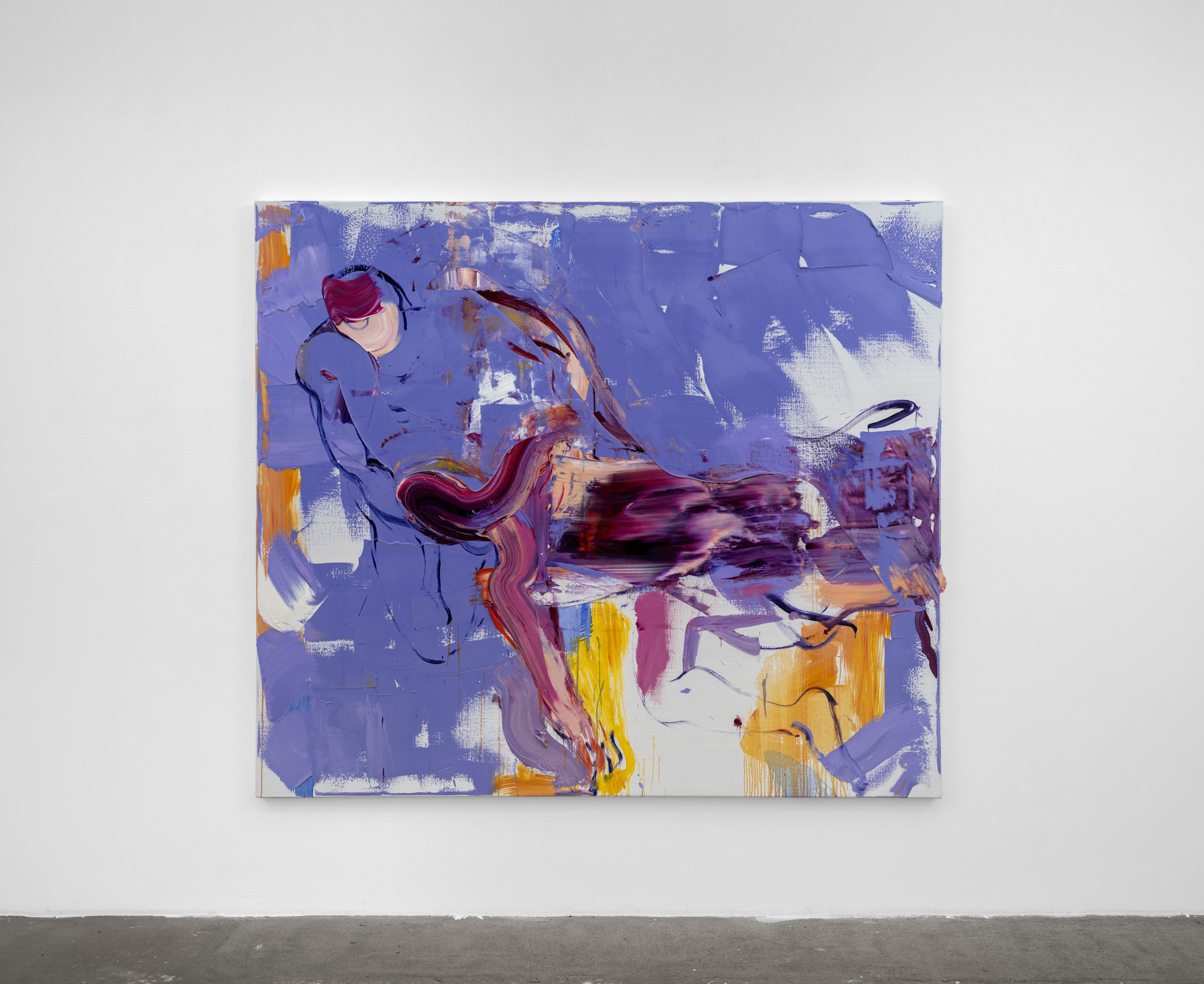 Ballad of a Meeting in Purple, 230x200 cm, oil on canvas, 2025