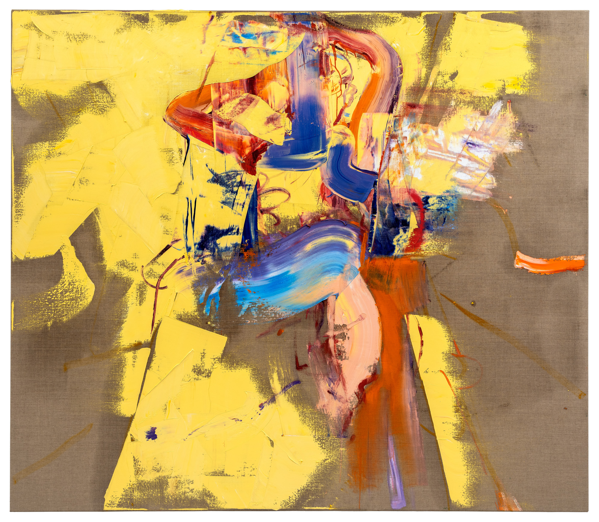 Intense Presence, 230x200 cm, oil on canvas, 2025 (Close Up)