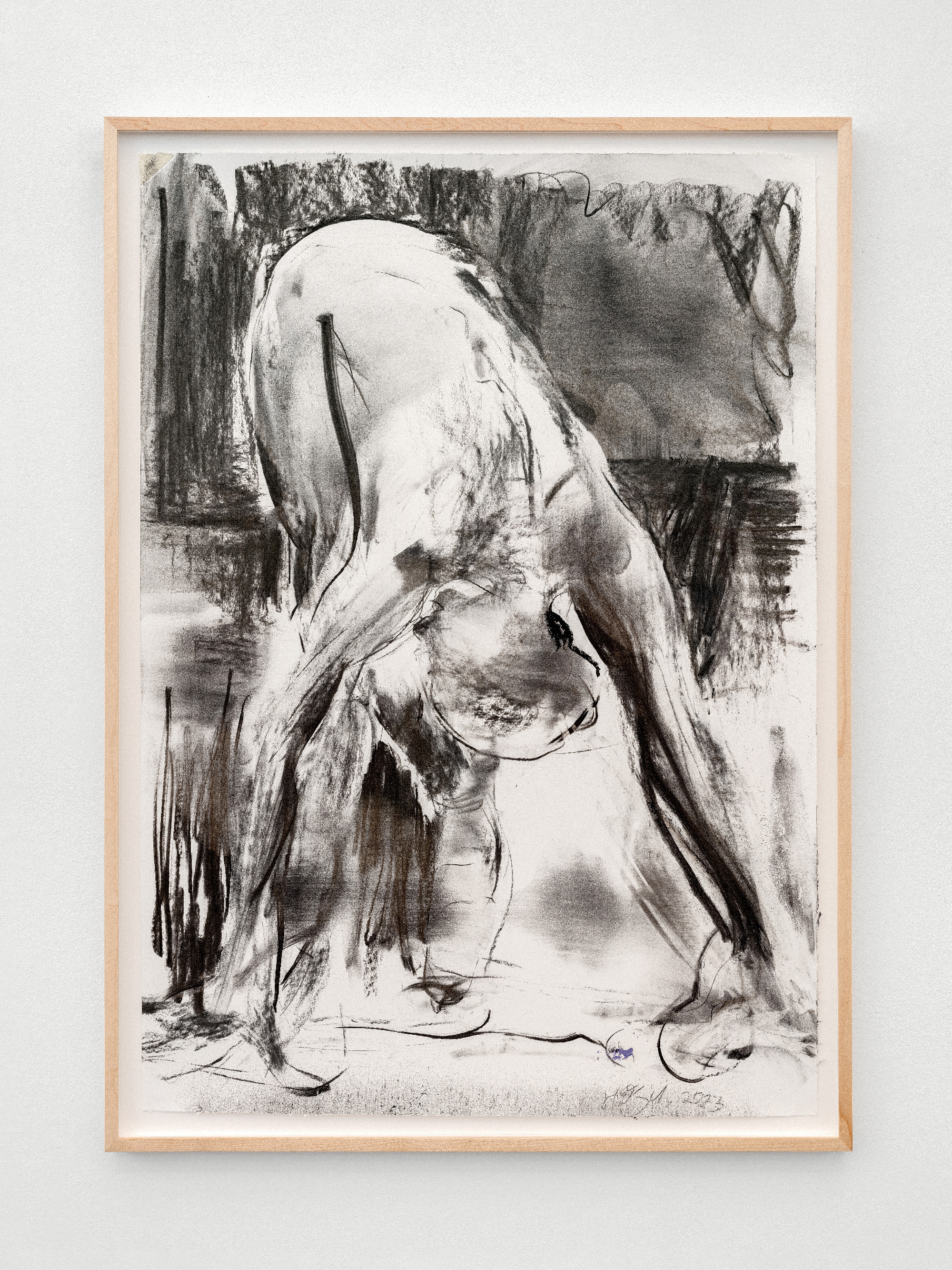 In My Inner Place, 101x72 cm, charcoal drawing on paper, 2023