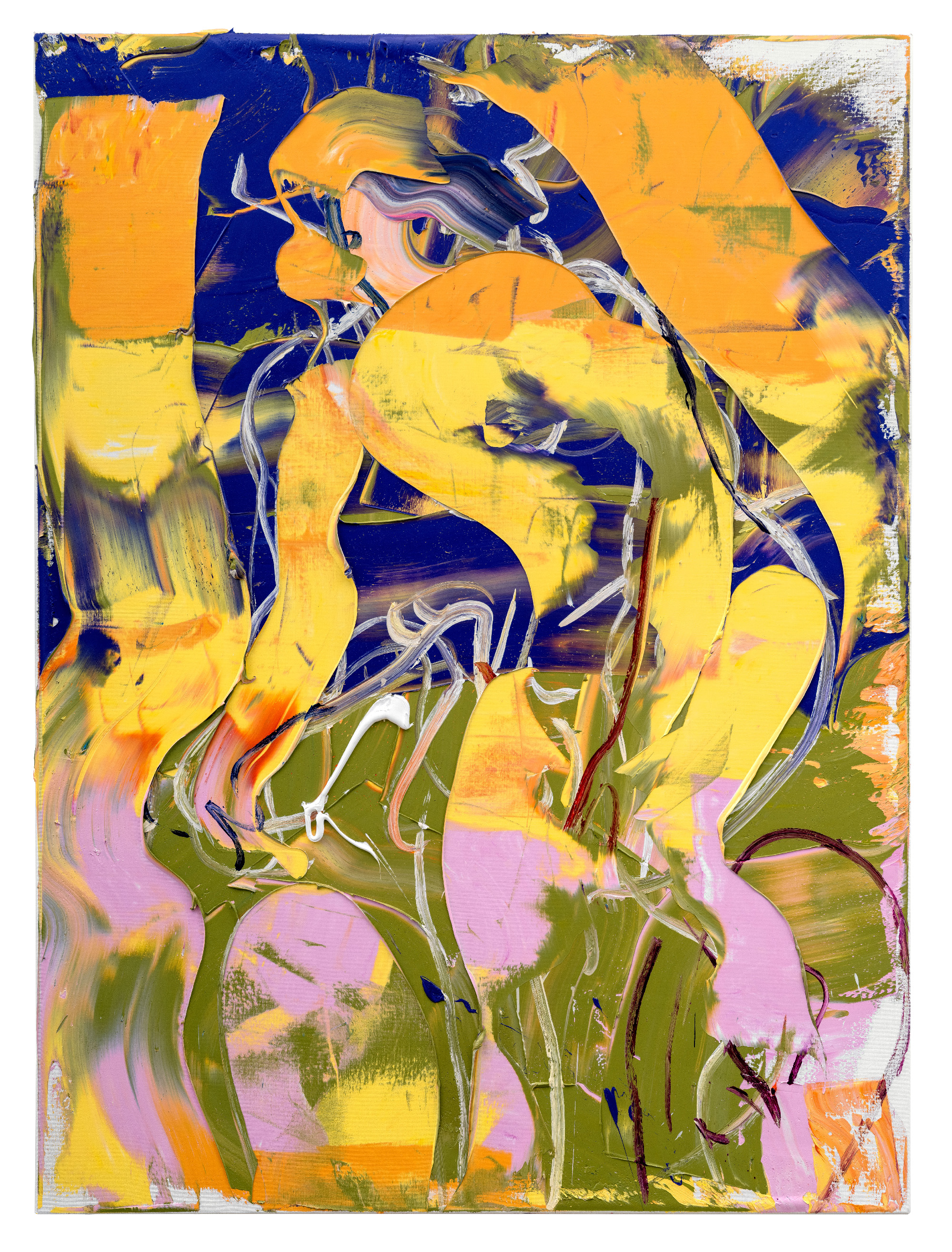 The Cyclist And Its Complementary, 190x140 cm, oil on canvas, 2026 (Close Up)