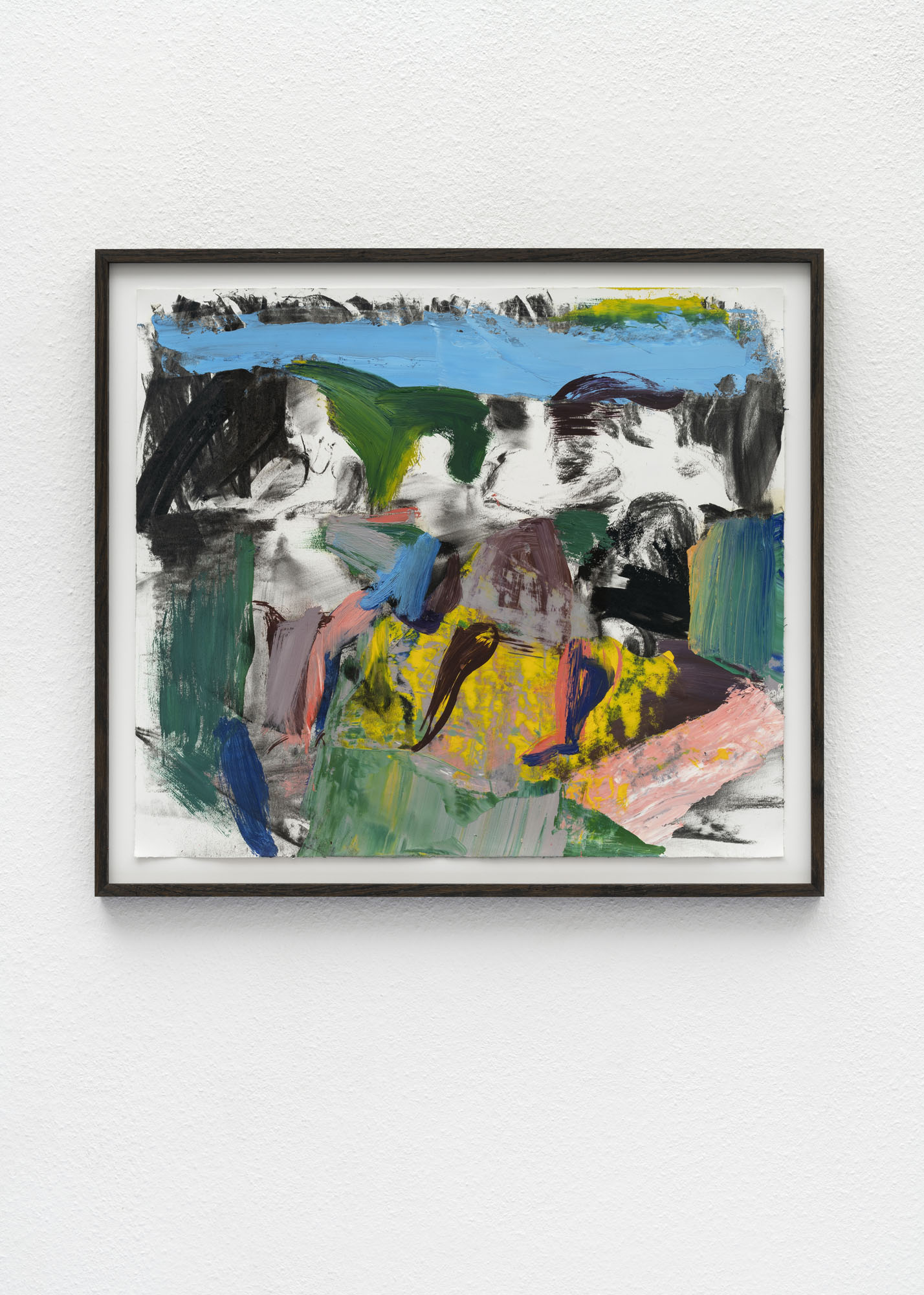 On Green Floor III, 70x62 cm, charcoal and oil on paper, 2019